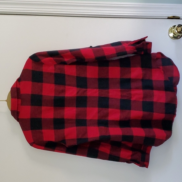 NOBO flannel black and red plaid long sleeve shirt. Size S (3-5) - Picture 4 of 4